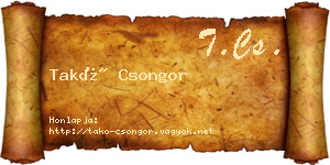 Takó Csongor névjegykártya