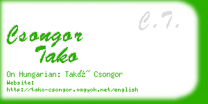 csongor tako business card